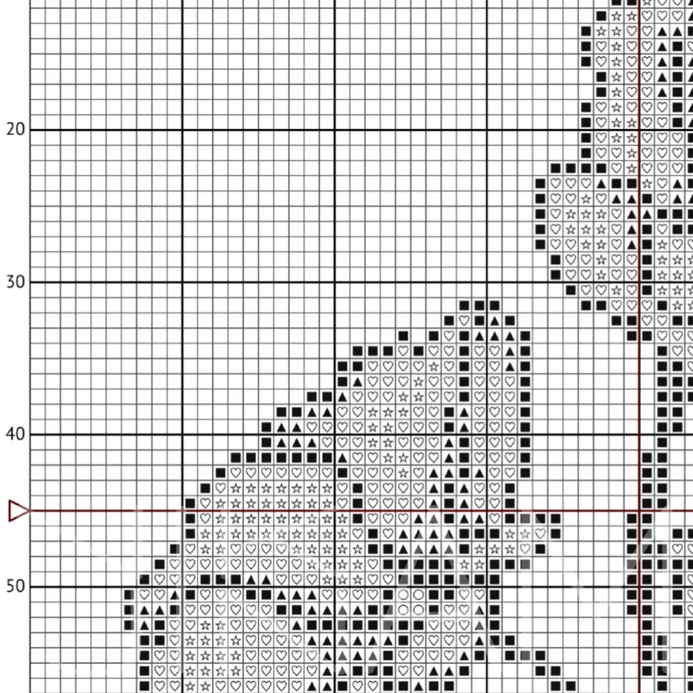 Předloha pro křížkovou výšivku Vlčí máky